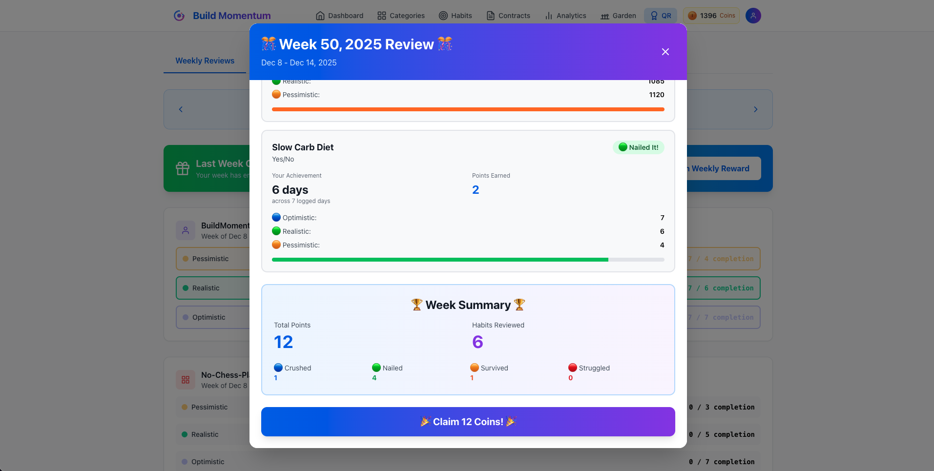 Weekly Coin Rewards
